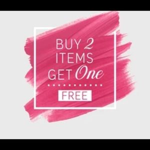 BUY 2 ITEMS GET ONE FREE
